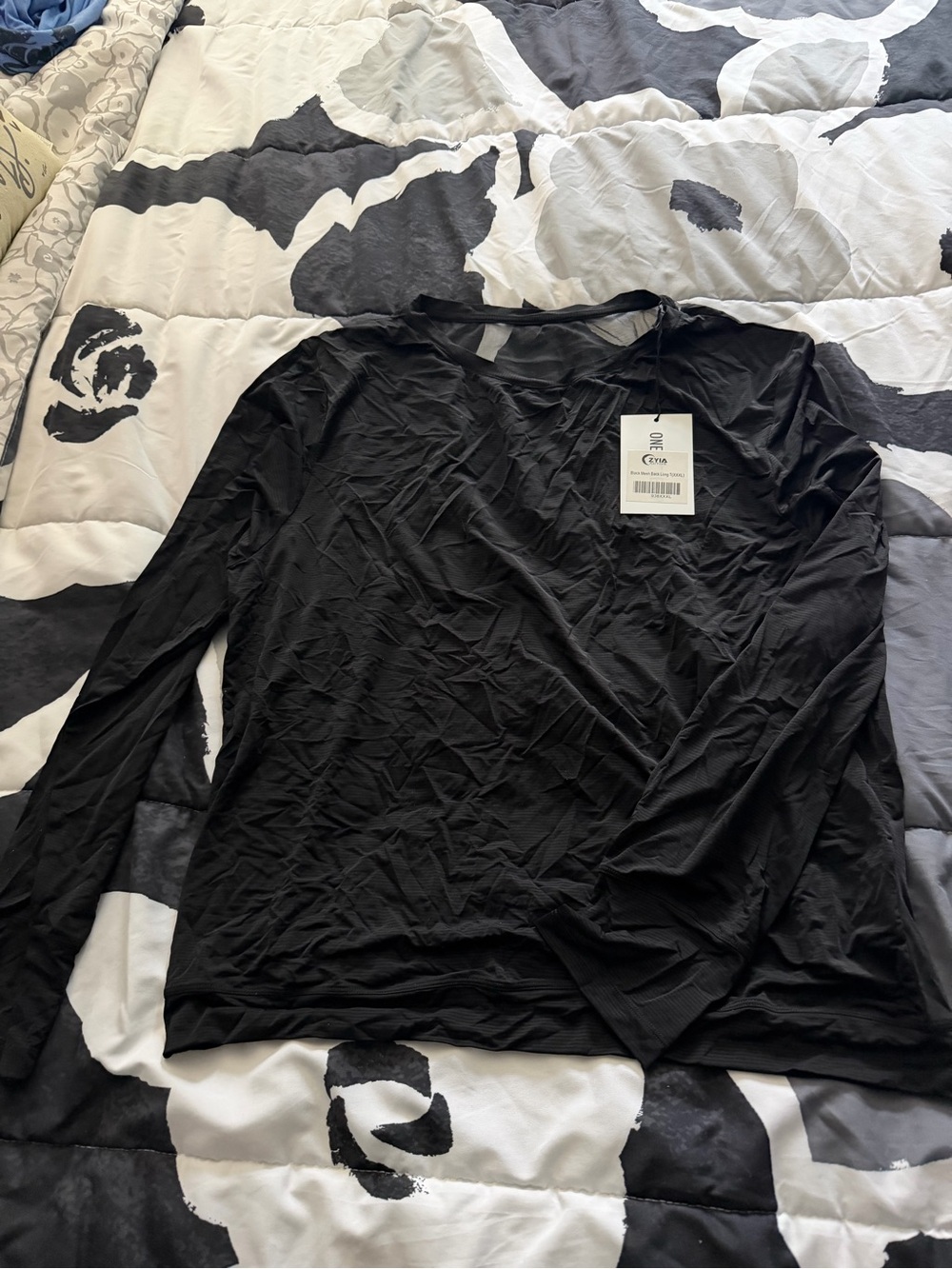 Zyia Active Black Mesh long T